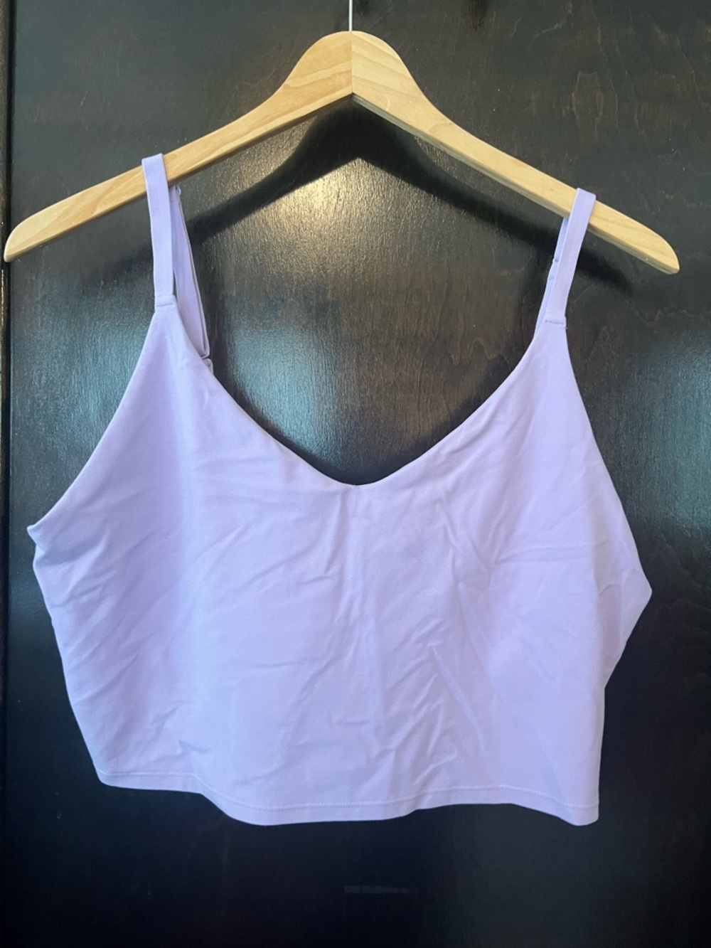 Athleta Lilac V-Neck Adjustable-Strap Sports Bra~ XL